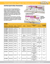 Thumbnail of document Data Sheet - GT-20402C Calibrated NIST DAkkS Traceable LIG Thermometers
